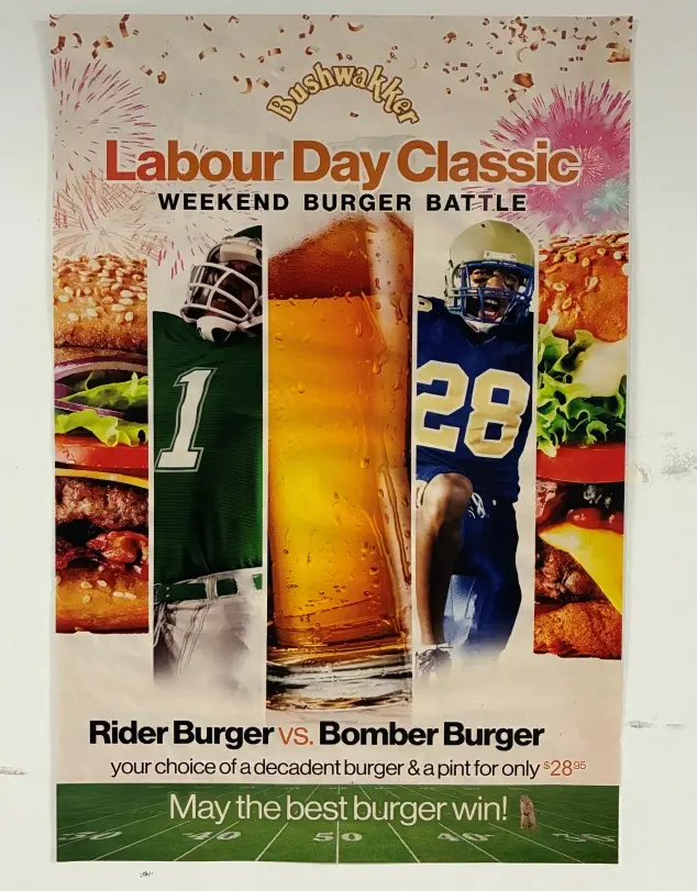 LABOUR DAY CLASSIC WEEKEND BURGER BATTLE. at Bushwakker's Brewpub, Regina