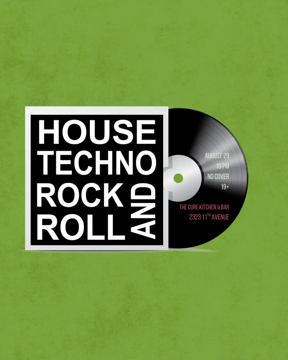House Techno Rock and Roll DJ Night at The Cure Kitchen + Bar, Regina