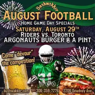 RIDERS HOST TORONTO at Bushwakker's Brewpub, Regina