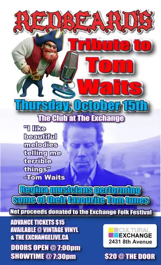 Redbeard's Tribute to Tom Waits at The Exchange, Regina