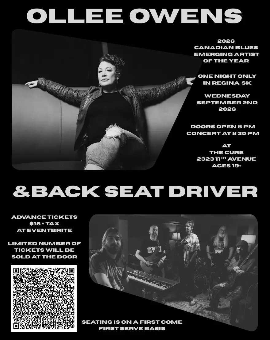 Ollee Owens with Back Seat Driver at The Cure Kitchen + Bar, Regina
