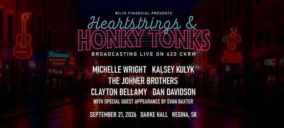 Heartstrings & Honky Tonks Broadcasting LIVE on 620 CKRM at Darke Hall, Regina