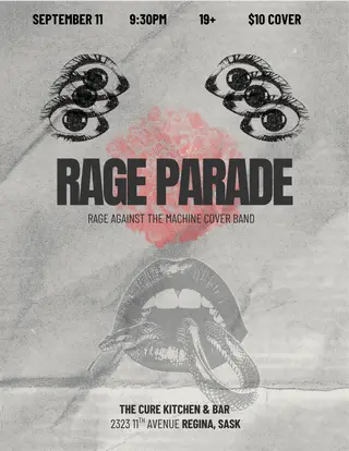 Rage on Parade at The Cure Kitchen + Bar, Regina